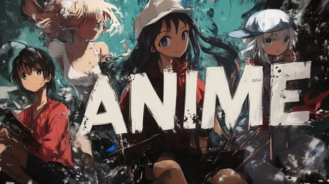 Düsteres Anime-Artwork mit drei Charakteren