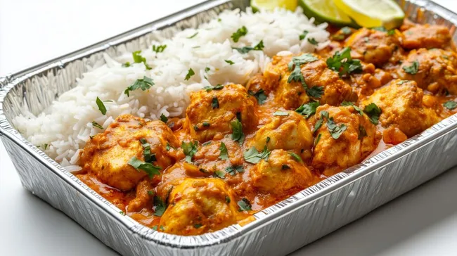 Duftende Chicken Korma mit würzigem Reis