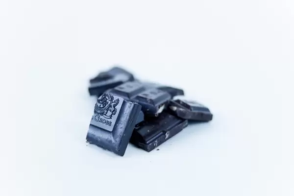 Dunkle Schokolade /  Chopped dark chocolate closeup