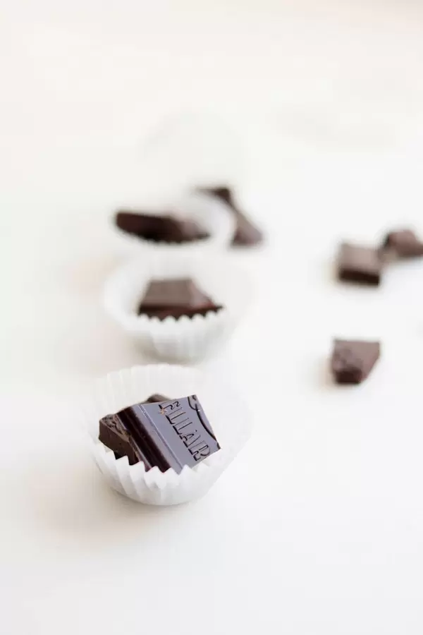 Dunkle Schokoladenpralinen