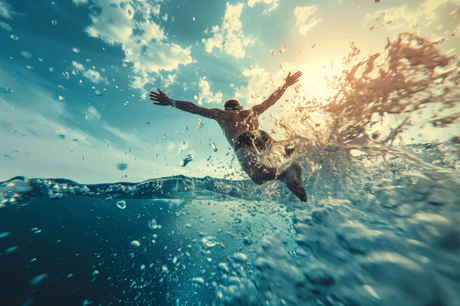 Dynamische Bewegung im Wasser