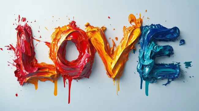 Dynamische Farbexplosion in kräftigen Tönen