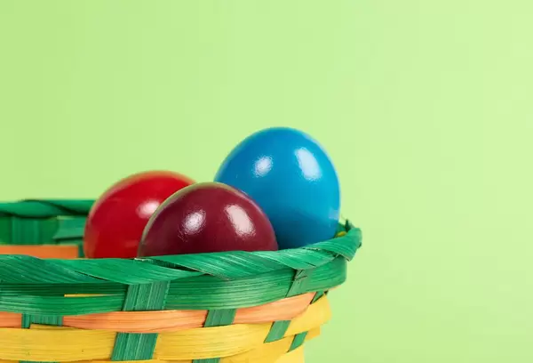 Easter eggs in a basket