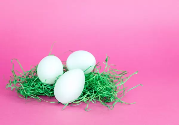 Easter eggs on grass