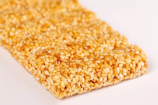 Eastern sweetness from sesame seeds, close up