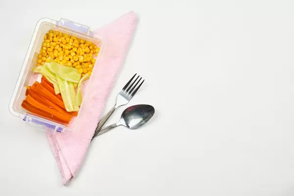 Eating healthy vegan food