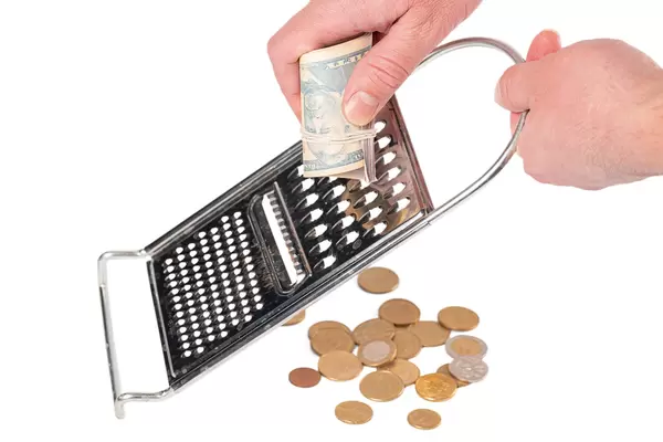 Economic concept of depreciation of money, costs, taxes