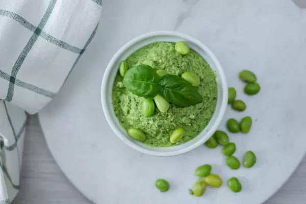 edamame Pesto Close-Up Top view