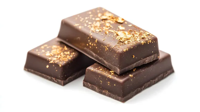 Edle Dunkle Schokolade mit Goldflitter