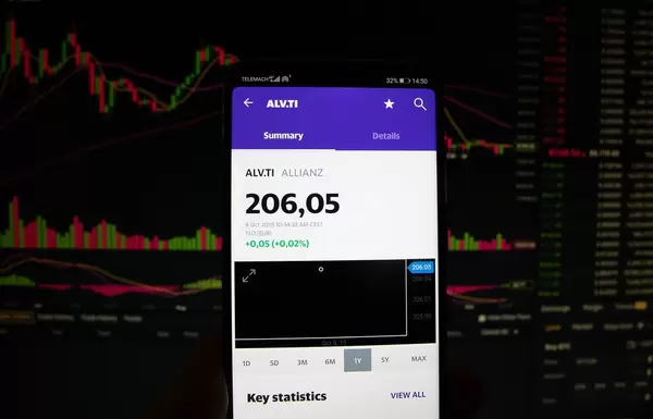 Ein Smartphone zeigt den Allianz Marktwert