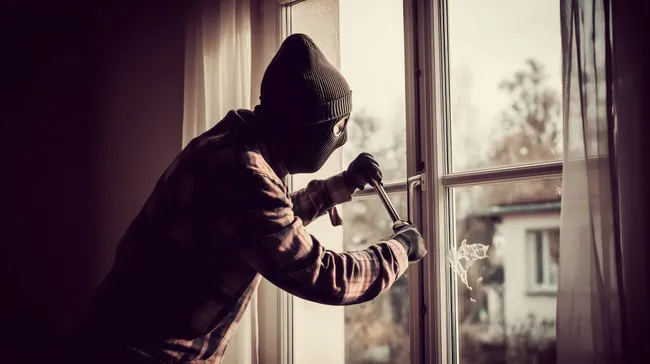 Einbrecher hebelt Fenster in verlassenem Haus auf