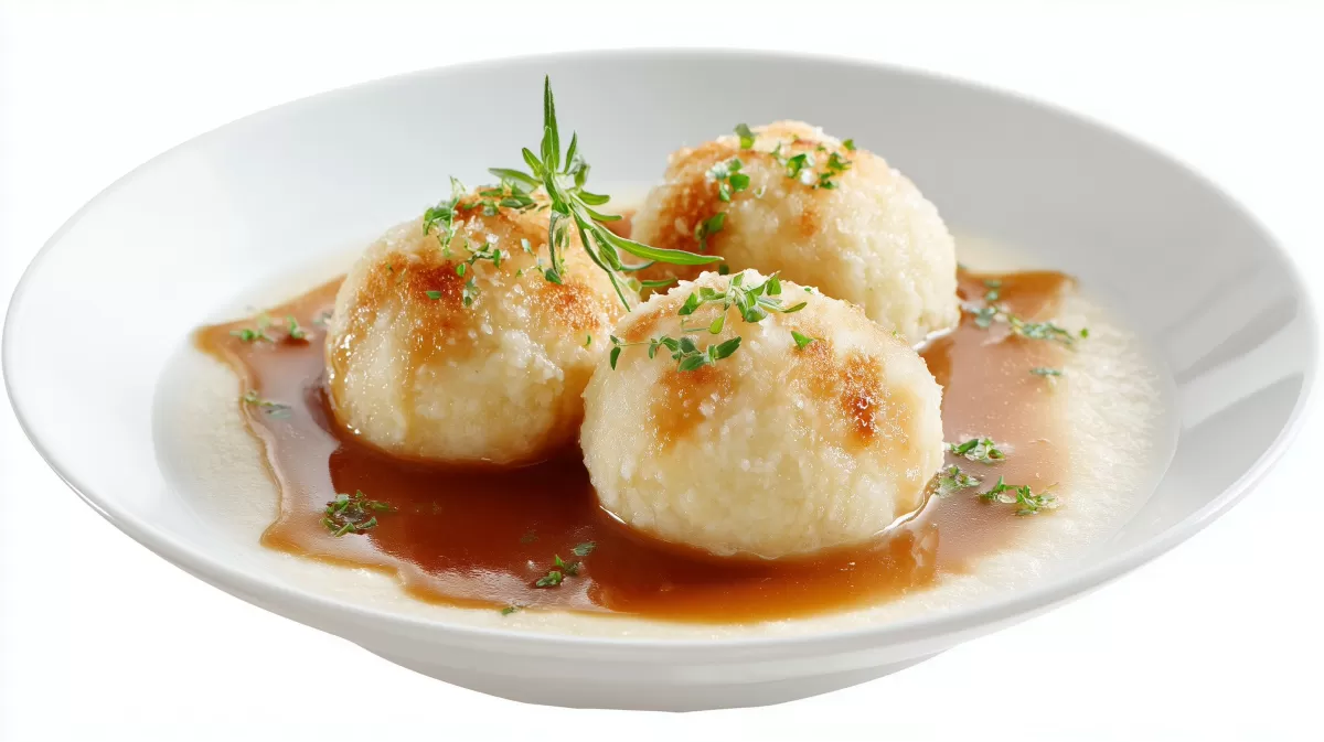 Einfache Kartoffelknödel nach Omas Rezept mit Soße