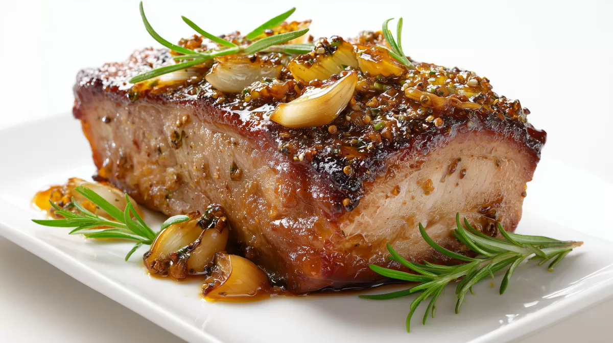 Einfacher Schweinebraten mit Rosmarin und Knoblauch