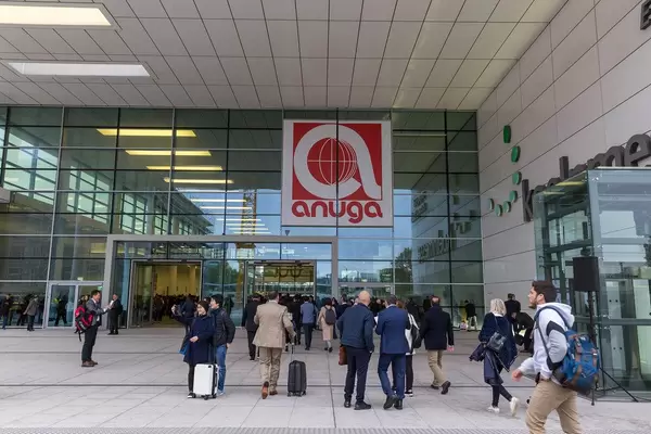 Eingang der Lebensmittelmesse anuga in Köln