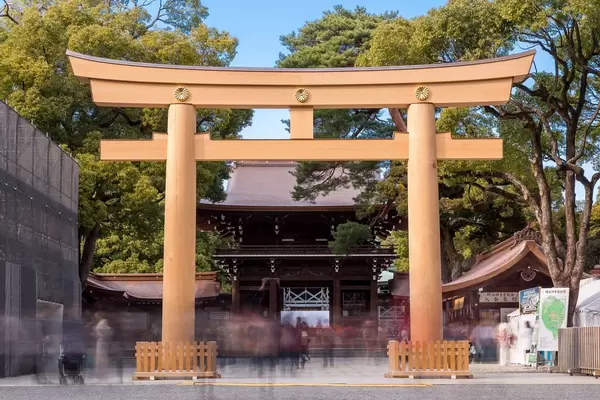 Eingang Meiji Jingu im Yoyogi Park Tokio