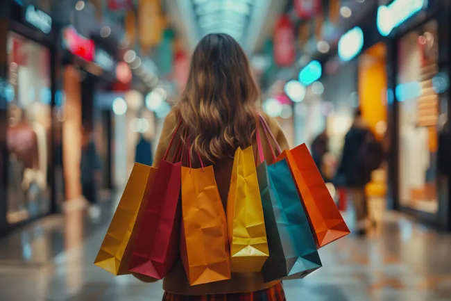 Einkaufstour in der Großstadt