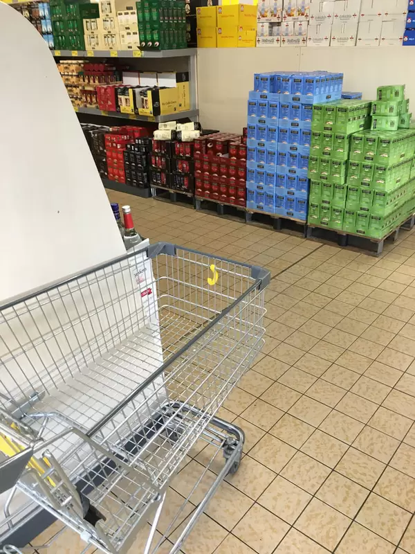 Einkaufswagen in Discounter