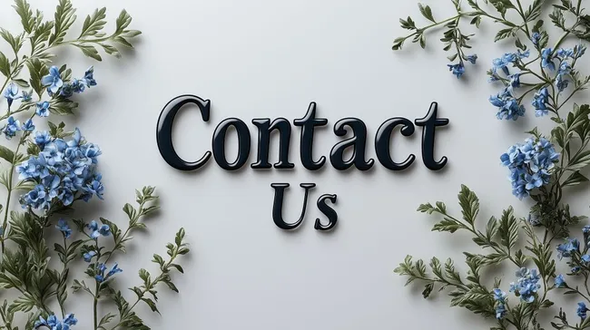 Einladende Kontaktaufnahme mit blühenden Blumen