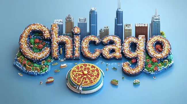 Einzigartiges Stadtpanorama mit ikonischen Elementen