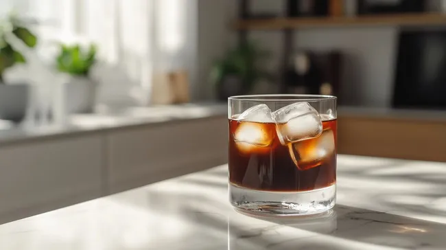 Eisgekühlter Kaffeegenuss in moderner Küche