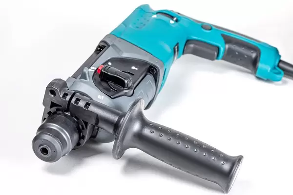Electric hammer drill on a white background