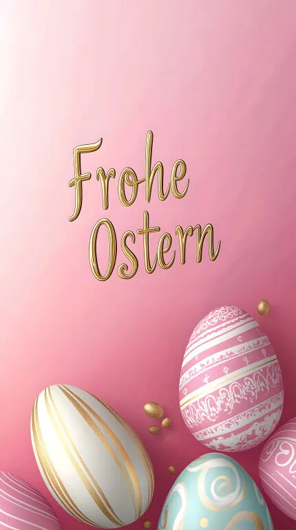 Elegant bemalte Ostereier auf Pastellhintergrund