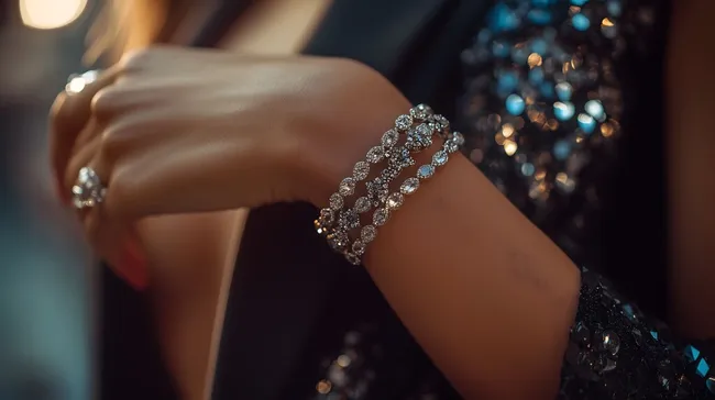 Elegante Armbanduhr mit funkelnden Diamanten
