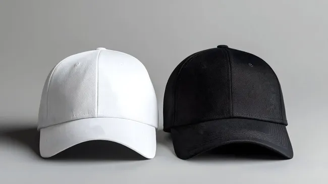 Elegante Baseballkappen in Schwarz und Weiß