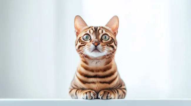 Elegante Bengalkatze in stilvoller Umgebung