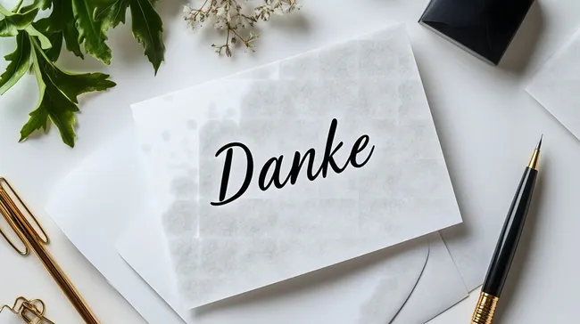 Elegante Dankeskarte mit minimalistischem Layout