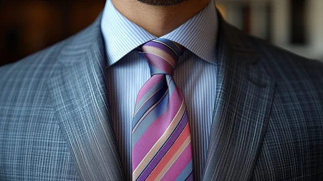 Elegante Herrenanzug-Nahaufnahme mit Krawatte