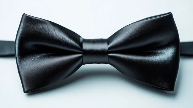 Elegante schwarze Fliege auf weißem Hintergrund