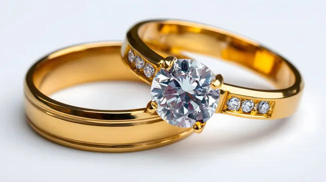 Elegante Verlobungsringe mit funkelndem Diamanten