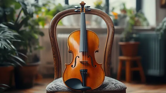 Elegante Violine in natürlicher Umgebung