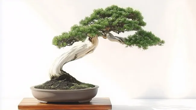 Eleganter Bonsai-Baum in moderner Keramikschale