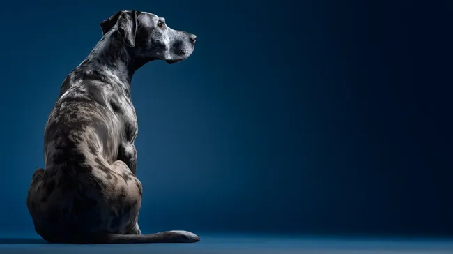 Eleganter Retriever im Studio vor dunklem Hintergrund