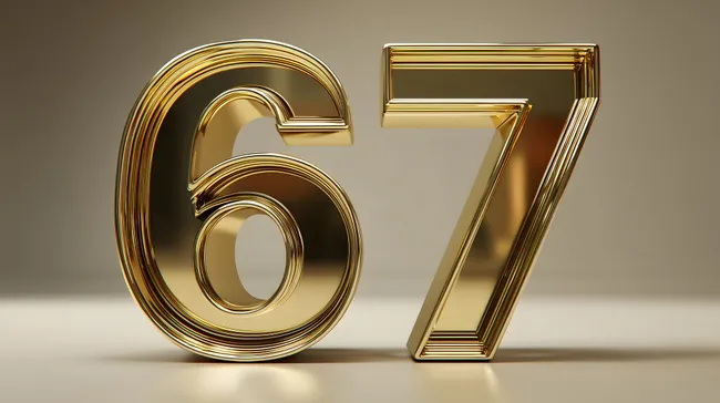 Elegantes goldenes 3D-Zahlendesign