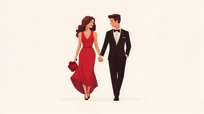 Elegantes Paar auf glamouröser Abendveranstaltung