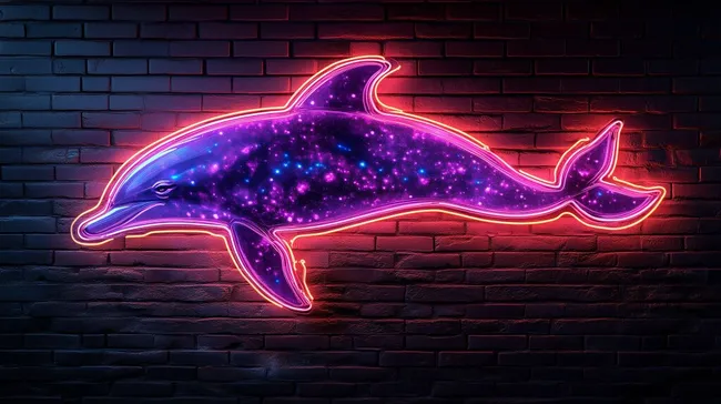 Elektrifizierter Delfin mit galaktischen Mustern