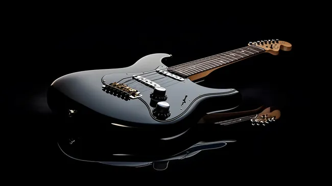Elektrische Gitarre in Schwarz mit elegantem Finish