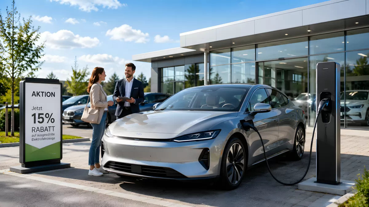Elektro-Prämie am Autohaus mit Ladestation