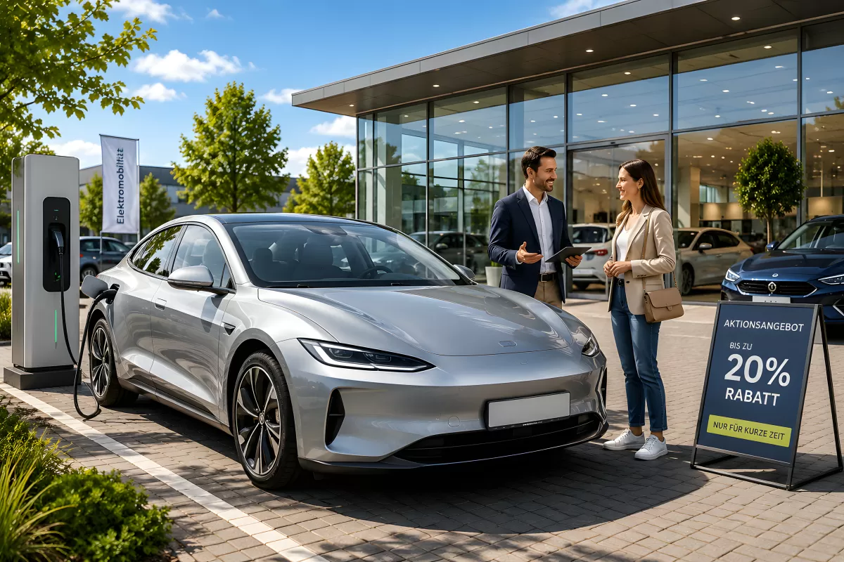 Elektroauto-Beratung beim Händler mit 20% Rabatt