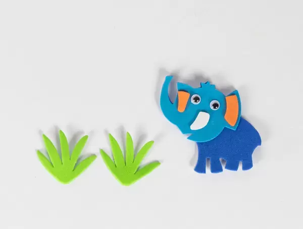 Elephant eating grass