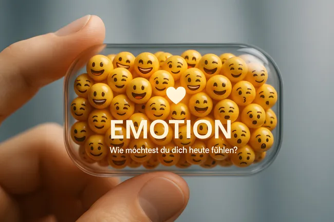Emotionelle Smileys in Glaskapsel - Stimmungsbarometer