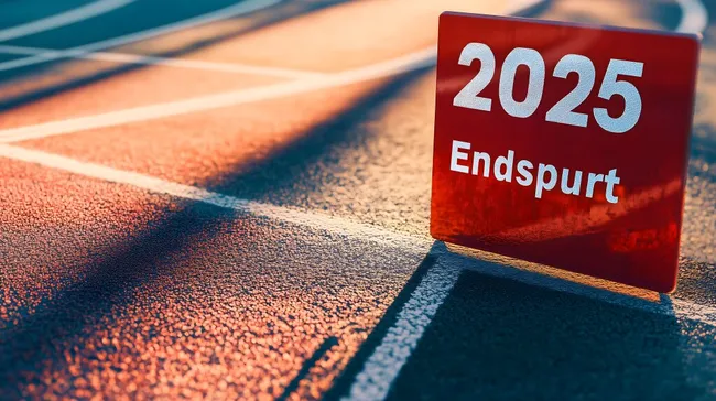 Endspurt zum Jahr 2025 auf sportlicher Leichtathletik-Laufbahn