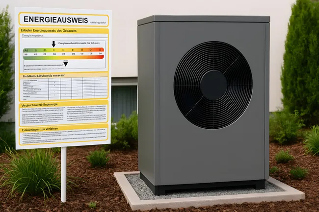 Energieeffiziente Wärmepumpe mit Energieausweis