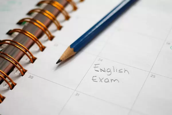 Englischprüfung im Kalender