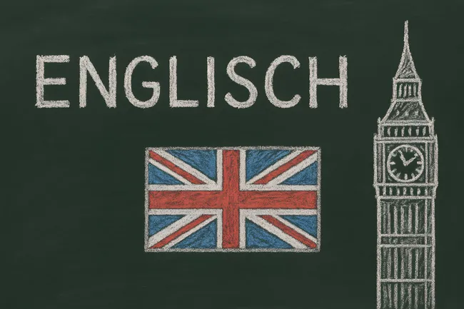 Englischunterricht mit Union Jack und Big Ben
