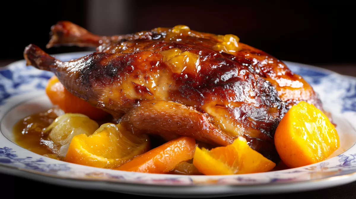 Ente lOrange auf französische Art mit Orangensauce