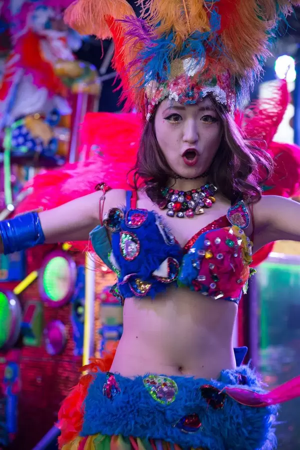 Enticing performer at the Robot Restaurant in Shinjuku, Tokyo